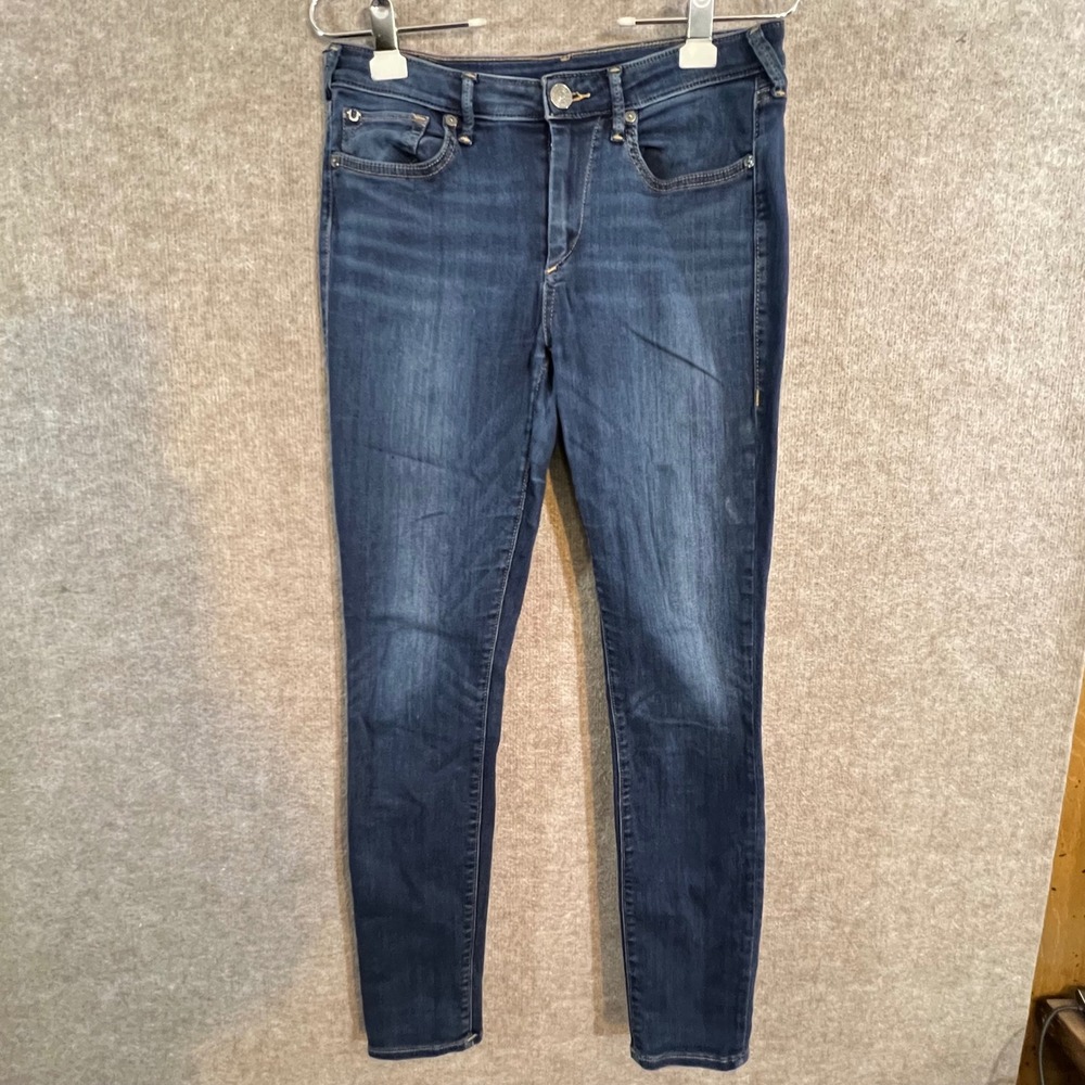 True Religion Jennie Curvy Skinny Jeans Womens 29 Dark Wash Stretchy Y2K Boho
